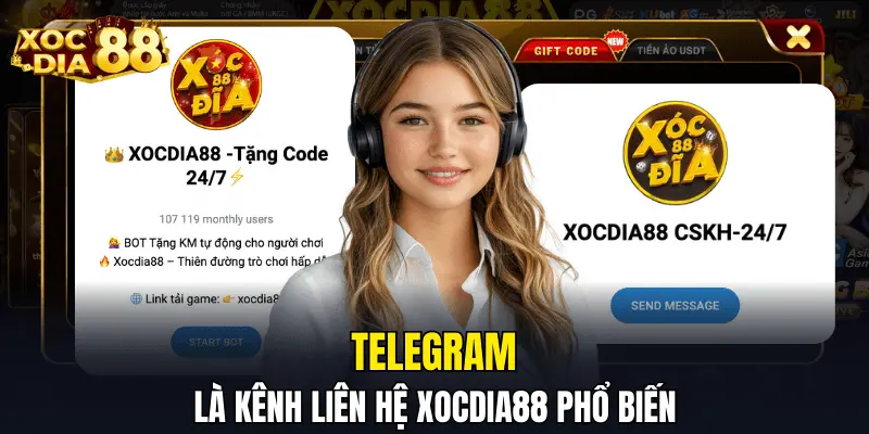 Telegram là kênh liên hệ XOCDIA88 phổ biến Telegram là kênh liên hệ XOCDIA88 phổ biến